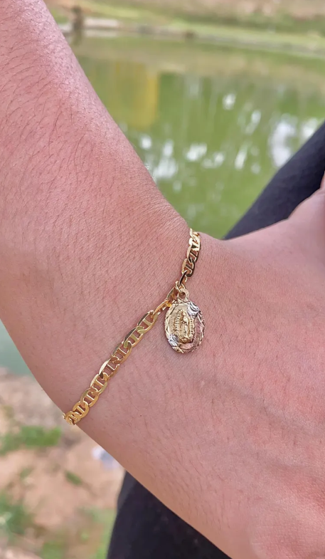 Tri Color Virgen de Guadalupe Bracelet Gifts For Womens Ladies