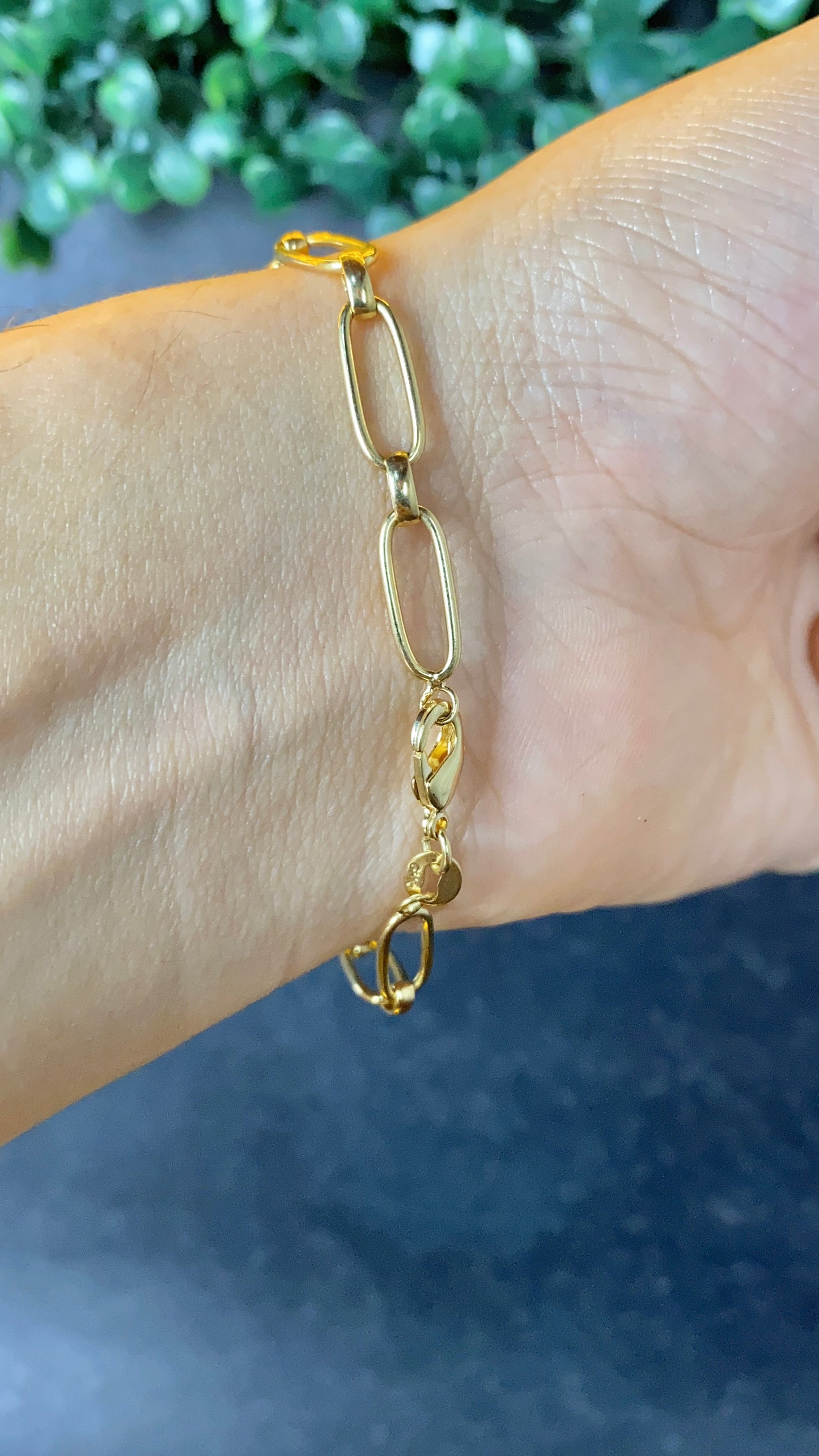 14K Gold Filled Womens Paper Clip Bracelet for Everyday Use Gifts Anniversary Fashion Elegant