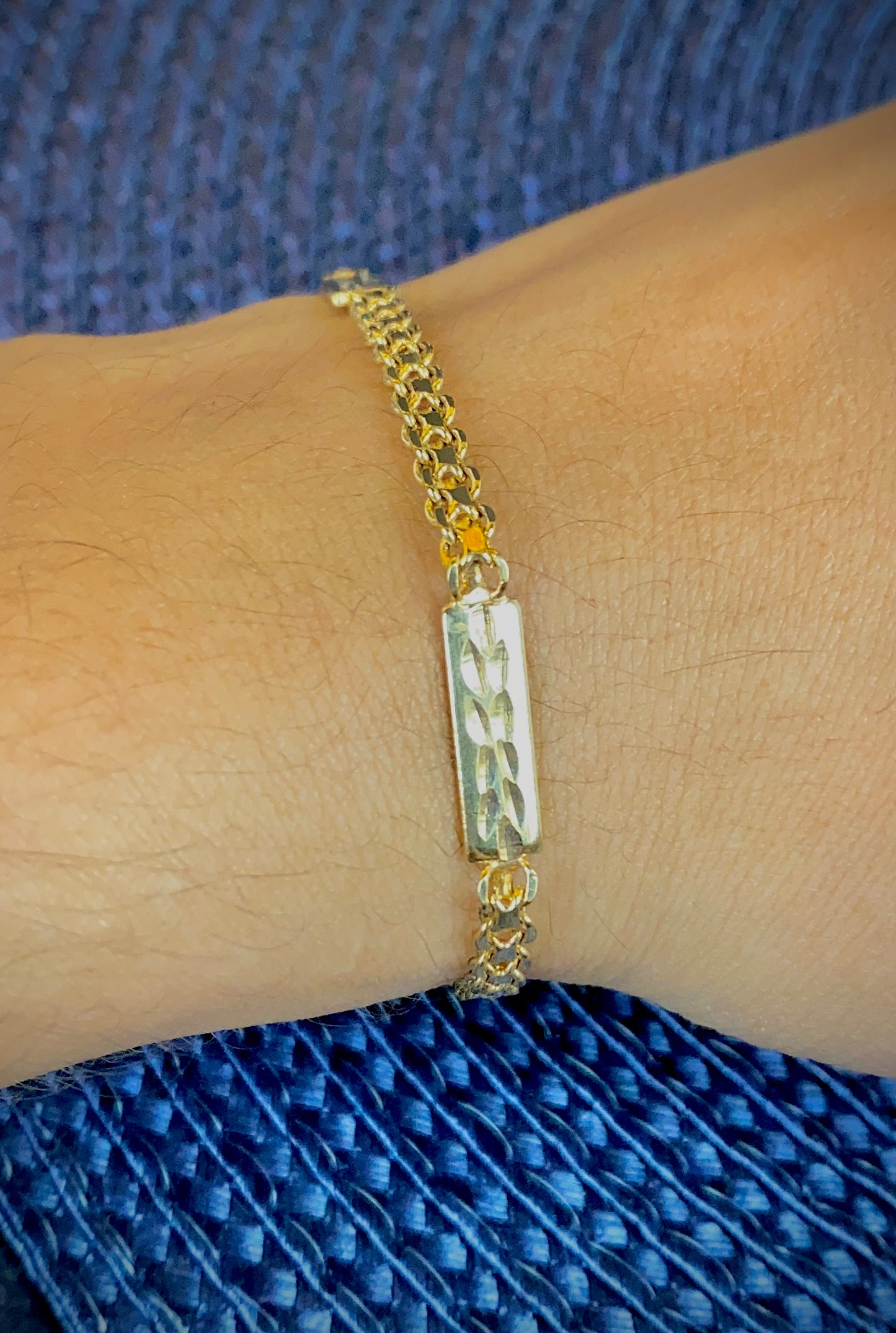 Womens Bismarck Bracelet 7.75" 14K Gold Filled Elegant Fashion