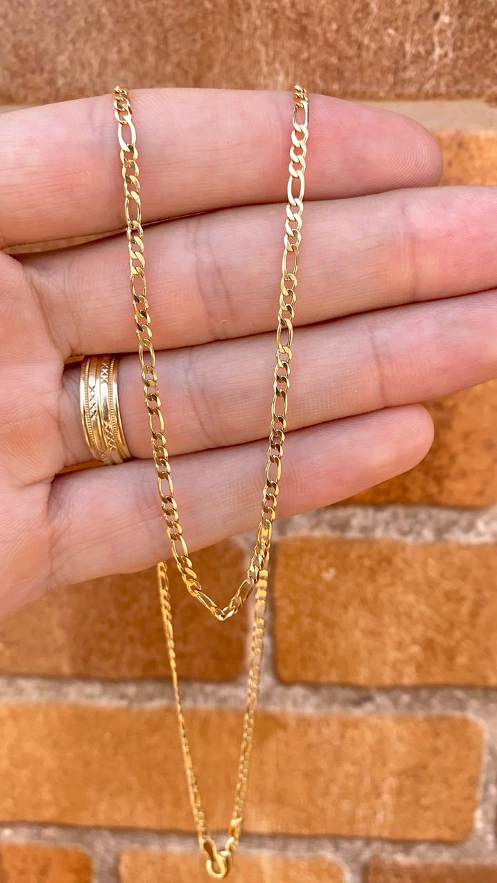 14K Gold Filled Figaro Link Chain Necklace For Men Gifts 24