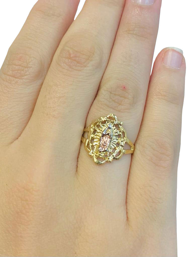Virgen de Guadalupe Ring #7 #8 #9 Gold Filled Ring Catholics Jewelry Women's Ring Anillo de la Virgen de Guadalupe Anillos para Mujer en Oro