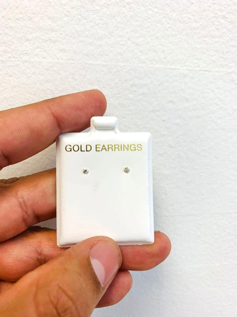 10K Gold Stud Nose Ring Long Stem 10mm Womens Nose Ring Piercing