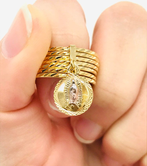 14K Gold Filled Virgen de Guadalupe Ring / Semanario Guadalupe Ring / Guadalupe Jewelry / Womens Ring 7 8 9 10 / Anillo Semanario de La Virgen de Guadalupe Para Mujer Oro Laminado