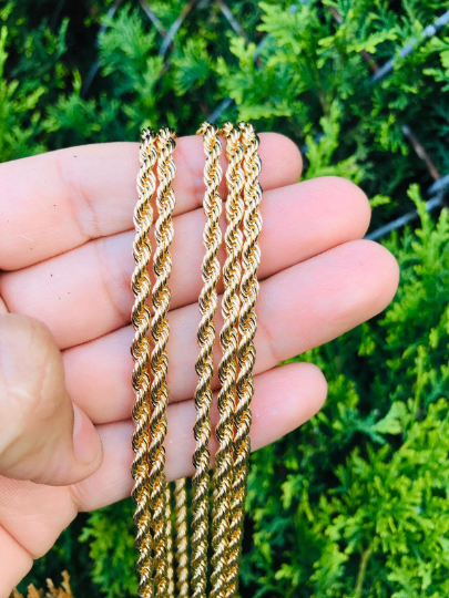 Rope Necklace, Rope Chain, Men's Chain, Gold Filled Necklace, Mens