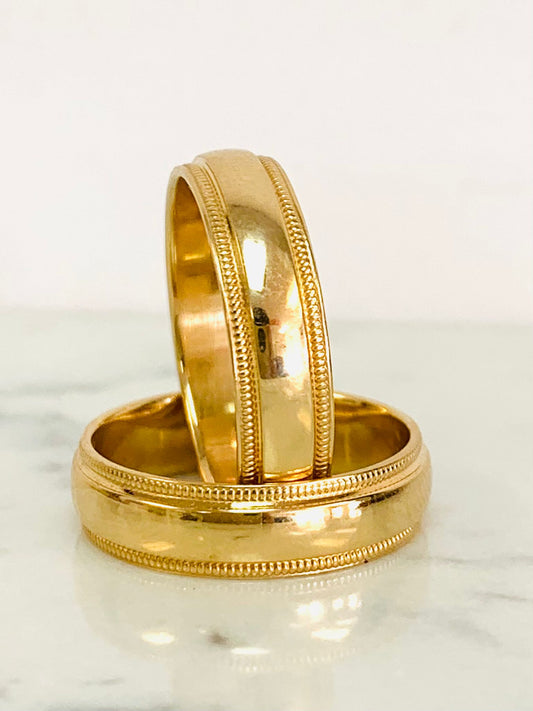 14K Yellow Solid Gold Weedings Ring / Gold Ring / Weddings / Anillo de Matrimonio / Womens Mens Ring