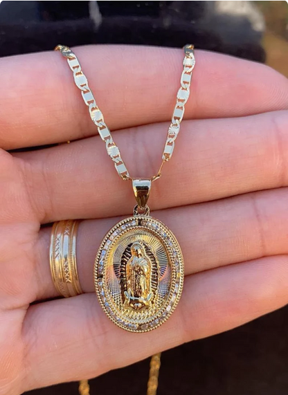 Virgin Mary Necklace 20" Pendant Gifts For Womens