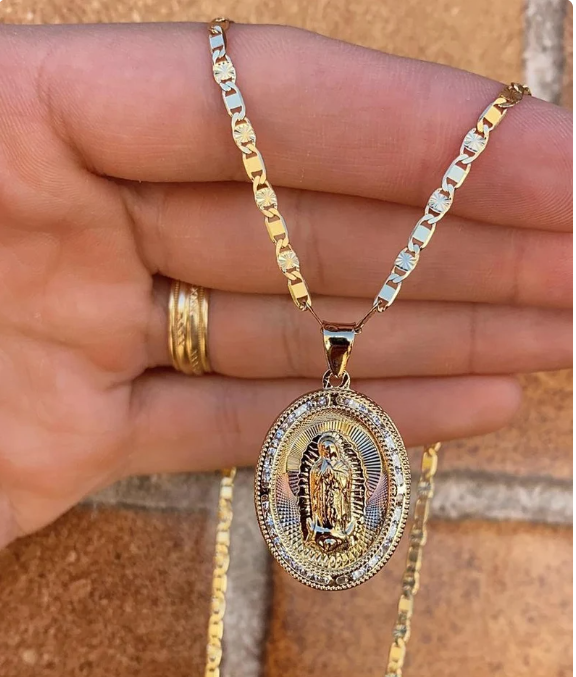 Virgin Mary Necklace 20" Pendant Gifts For Womens