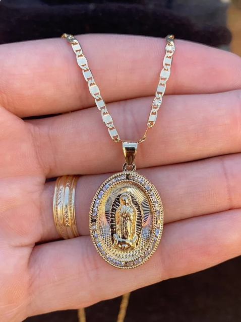 Virgin Mary Necklace 20" Pendant Gifts For Womens