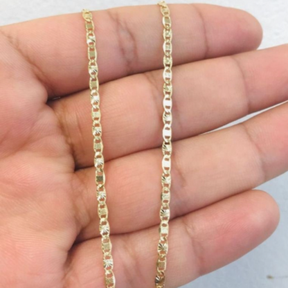 18K Gold Filled Valentino Chain Necklace 14" to 20" For Girls Boys Everyday- Prime Jewelry 269