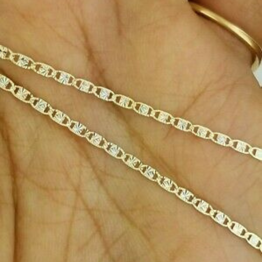 18K Gold Filled Valentino Chain Necklace 14" to 20" For Girls Boys Everyday- Prime Jewelry 269