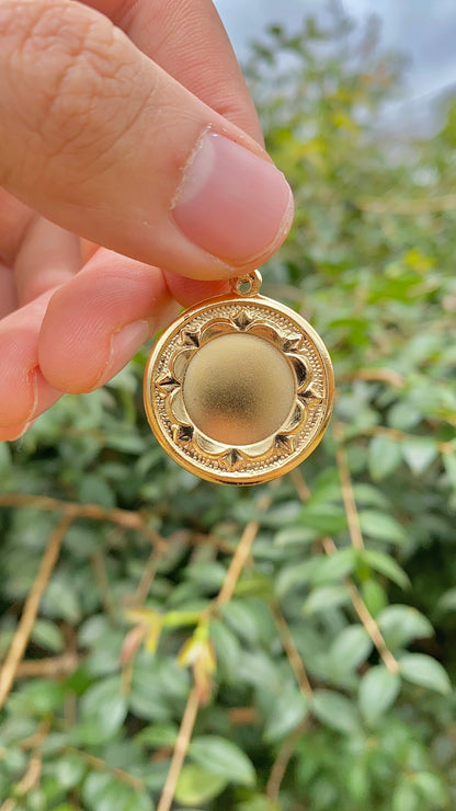 14K Gold Filled Virgen de Guadalupe Necklace Bismarck Chain Chocker 16"