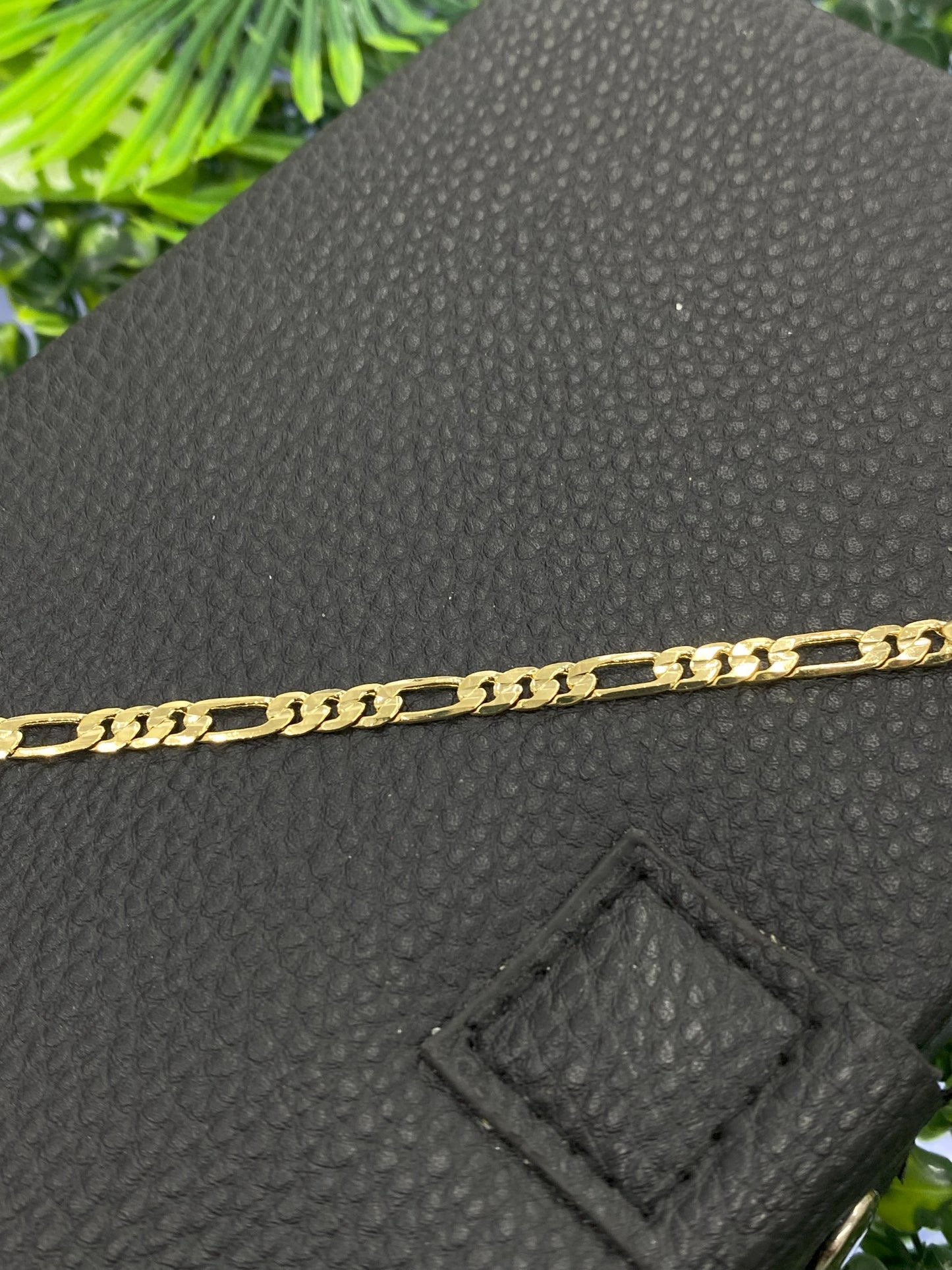 Figaro Bracelet Gold Filled 5.75" For Gifts Birthday Elegant Fashion