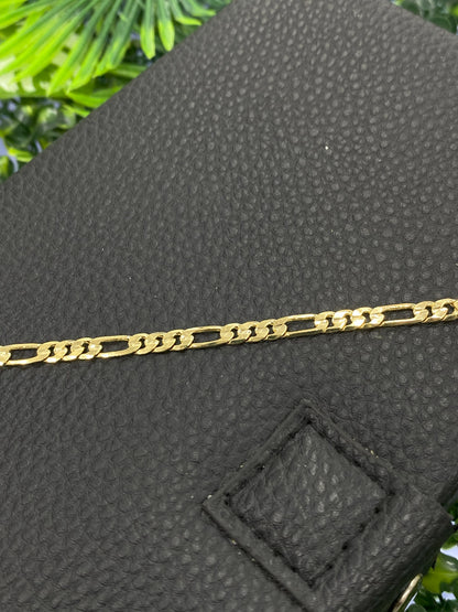 Figaro Bracelet Gold Filled 5.75" For Gifts Birthday Elegant Fashion