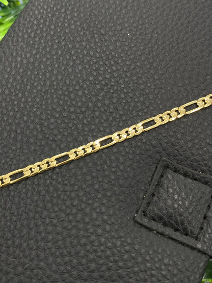 Figaro Bracelet Gold Filled 5.75" For Gifts Birthday Elegant Fashion
