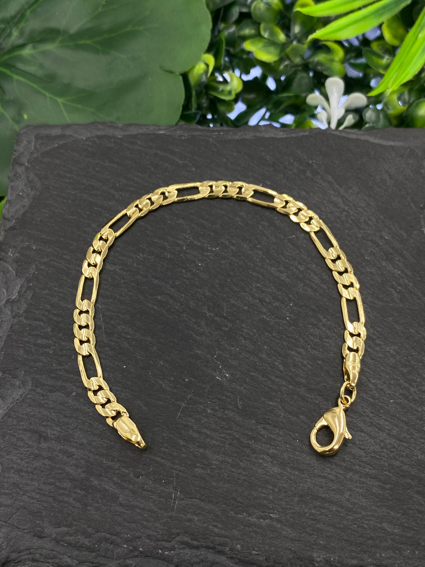 Thick Figaro Bracelet Gold Filled for Everyday Use Gifts 5.75" 5.6mm