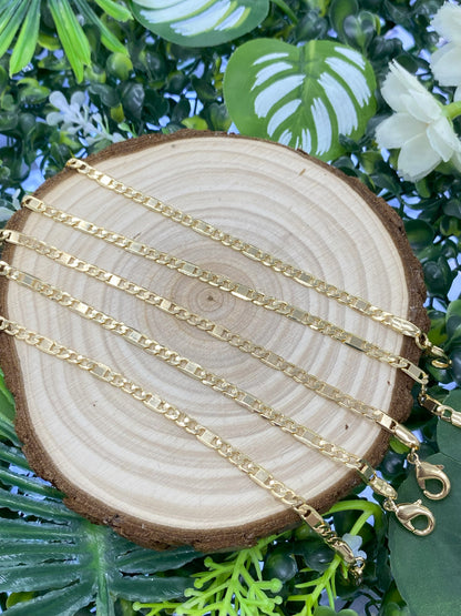 Curb Valentino Bracelet for Everyday Wear Use Gold Filled 5.75" INCH 2.8mm Gifts