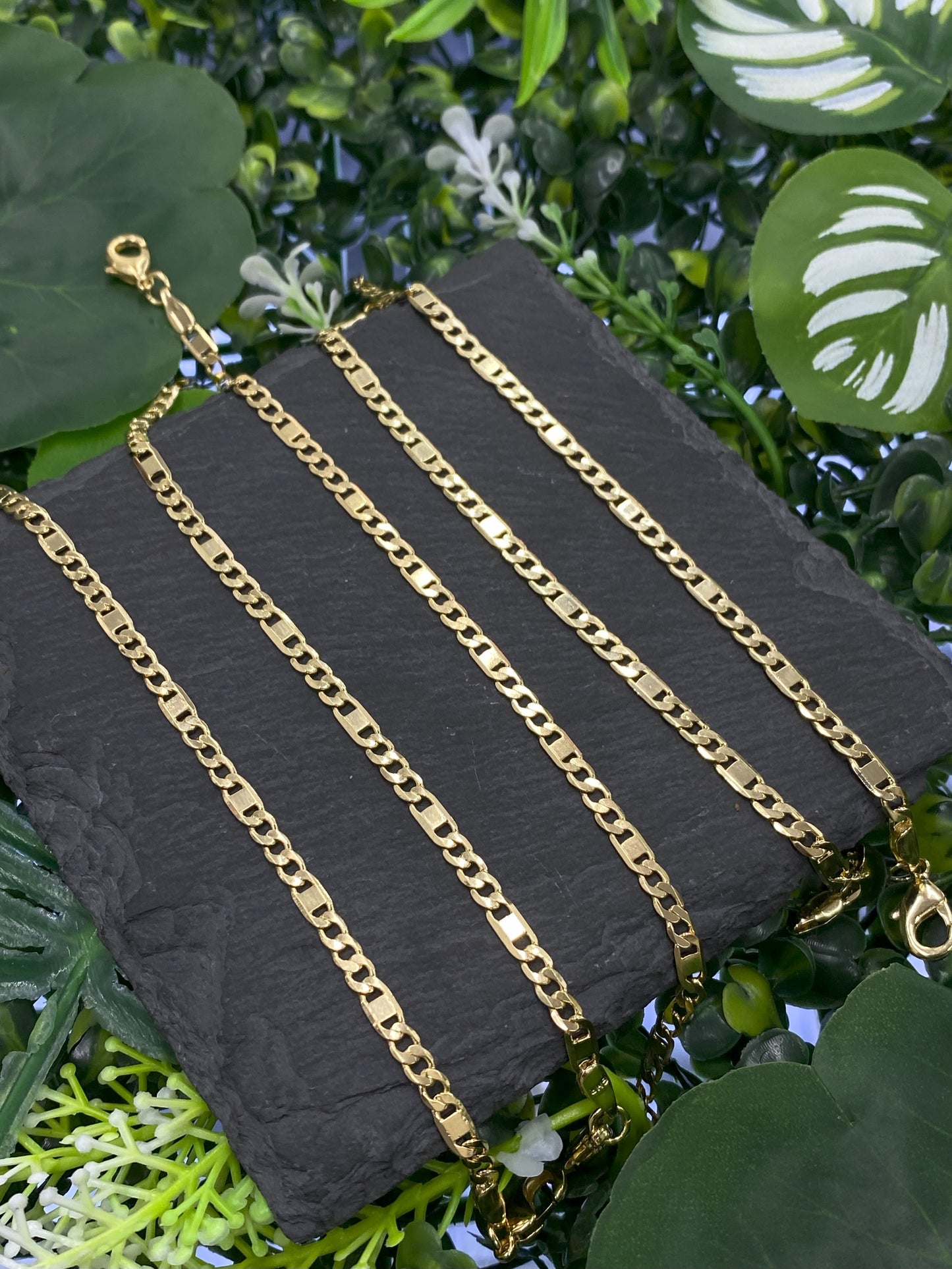 Curb Valentino Bracelet for Everyday Wear Use Gold Filled 5.75" INCH 2.8mm Gifts