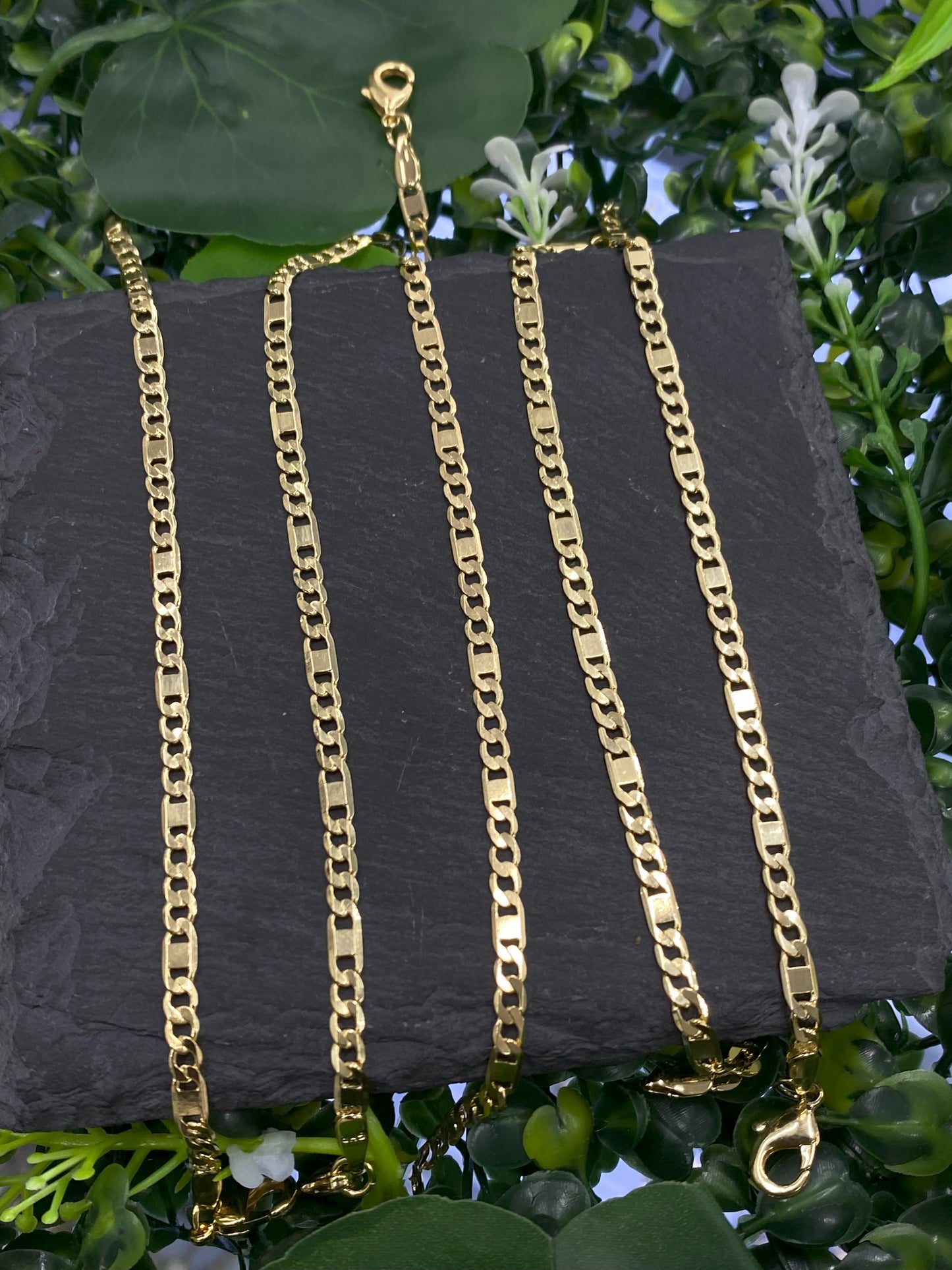 Curb Valentino Bracelet for Everyday Wear Use Gold Filled 5.75" INCH 2.8mm Gifts