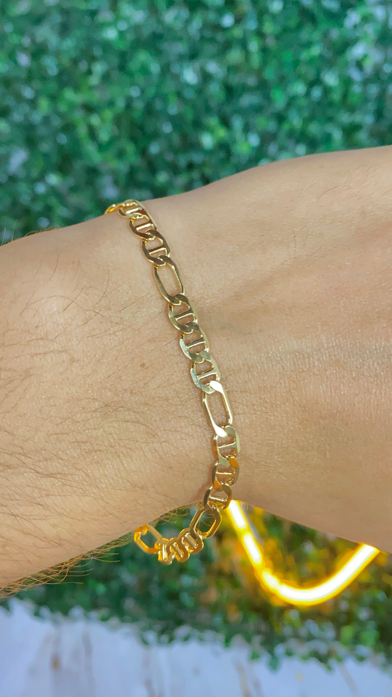 Mens Mariner Figaro Link Chain Bracelet 7.5" Fashion Stylish Jewelry Gifts for Him