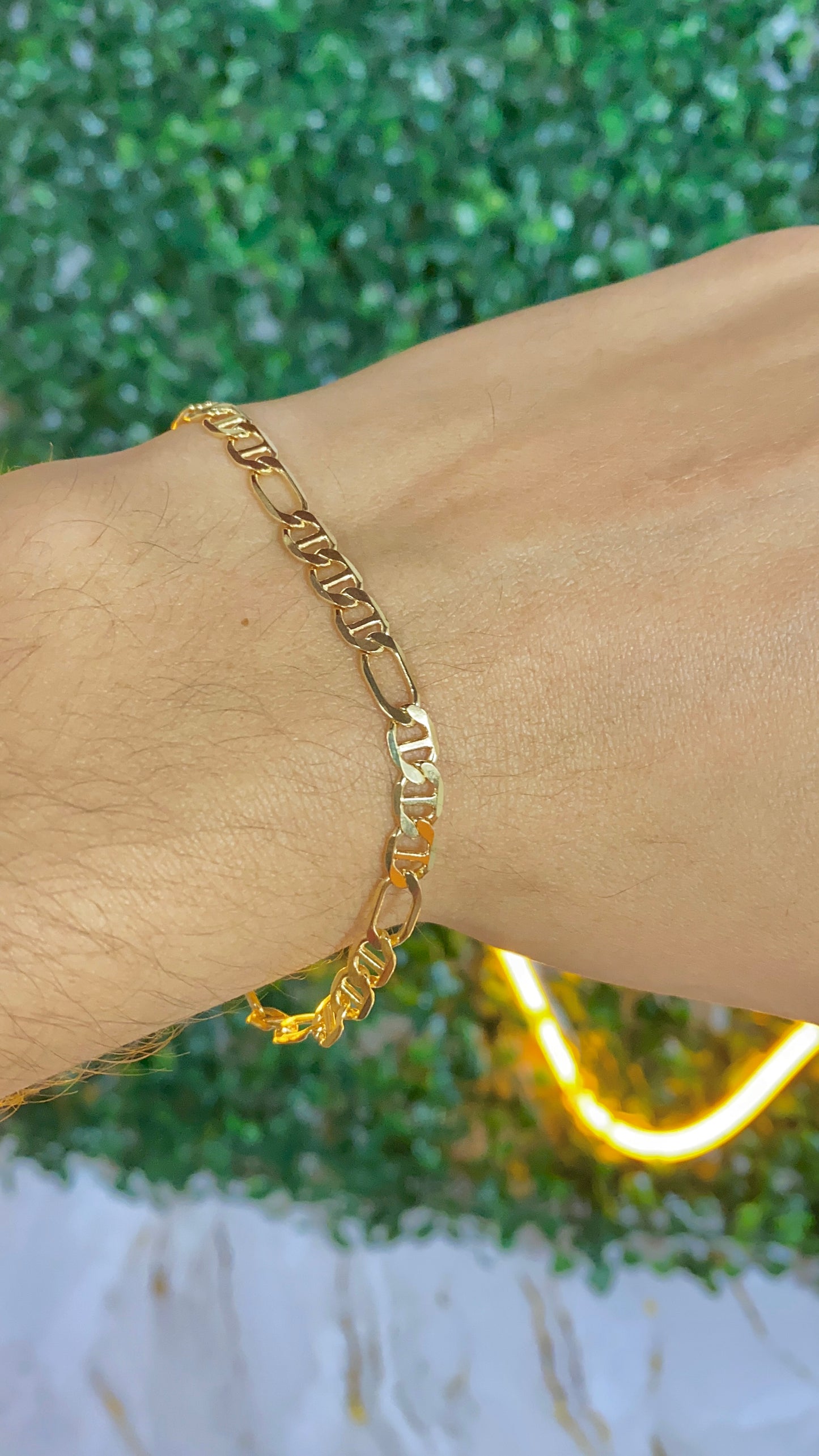 Mens Mariner Figaro Link Chain Bracelet 7.5" Fashion Stylish Jewelry Gifts for Him