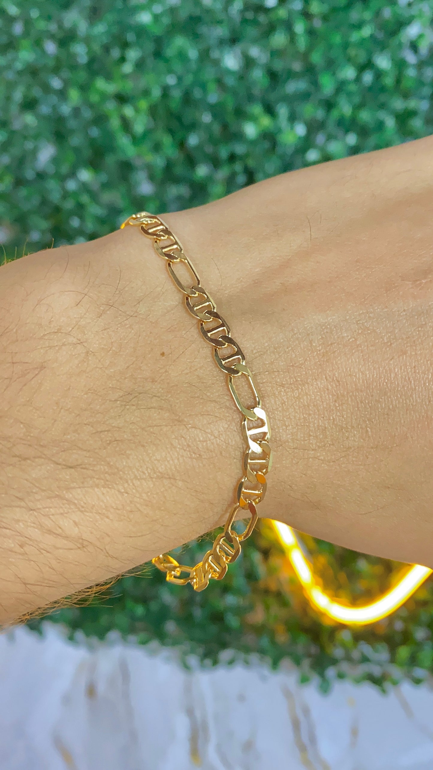 Mens Mariner Figaro Link Chain Bracelet 7.5" Fashion Stylish Jewelry Gifts for Him