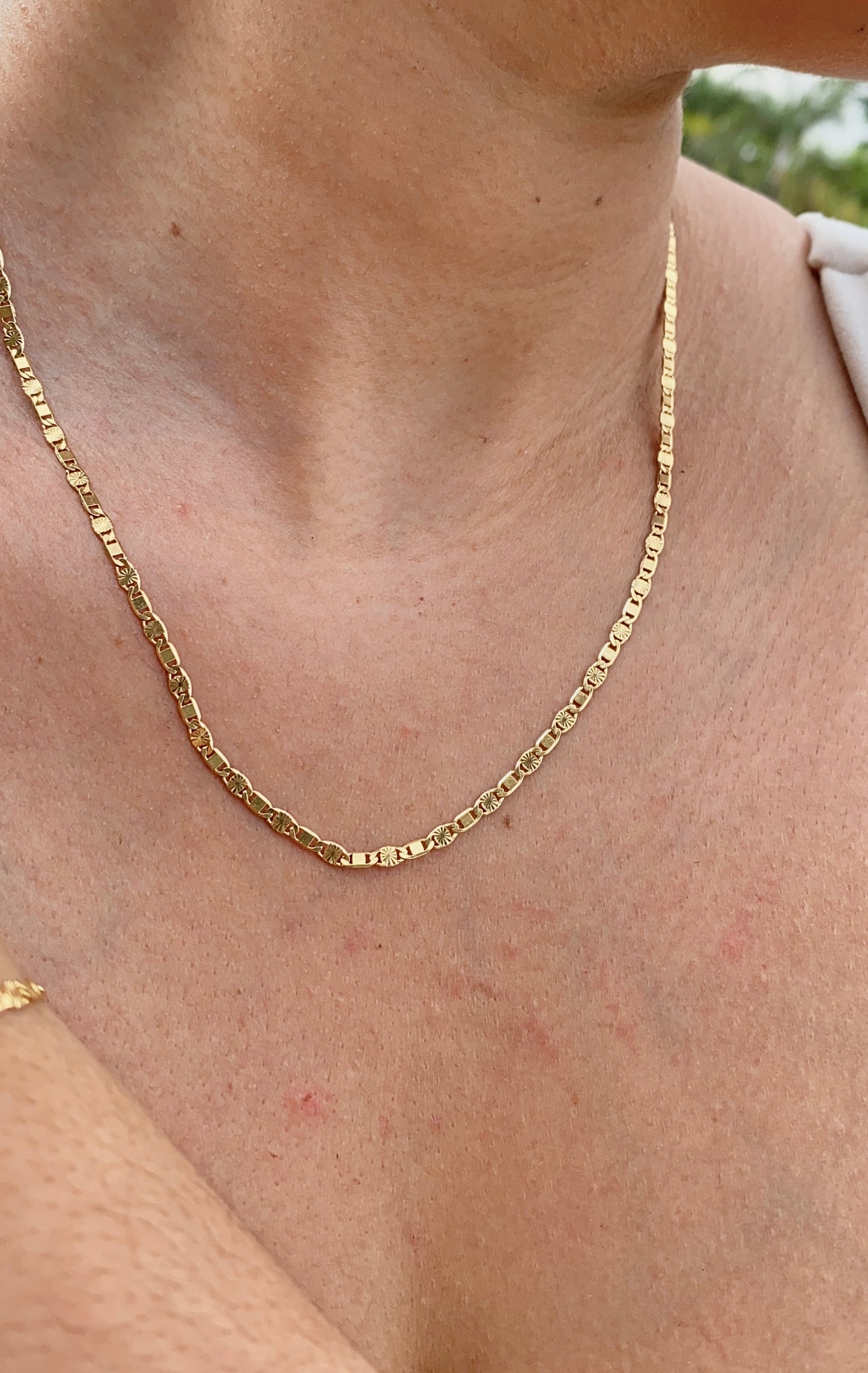 14K Gold Filled Valentino Link Necklace 20" Bracelet 7.5" Womens Mens