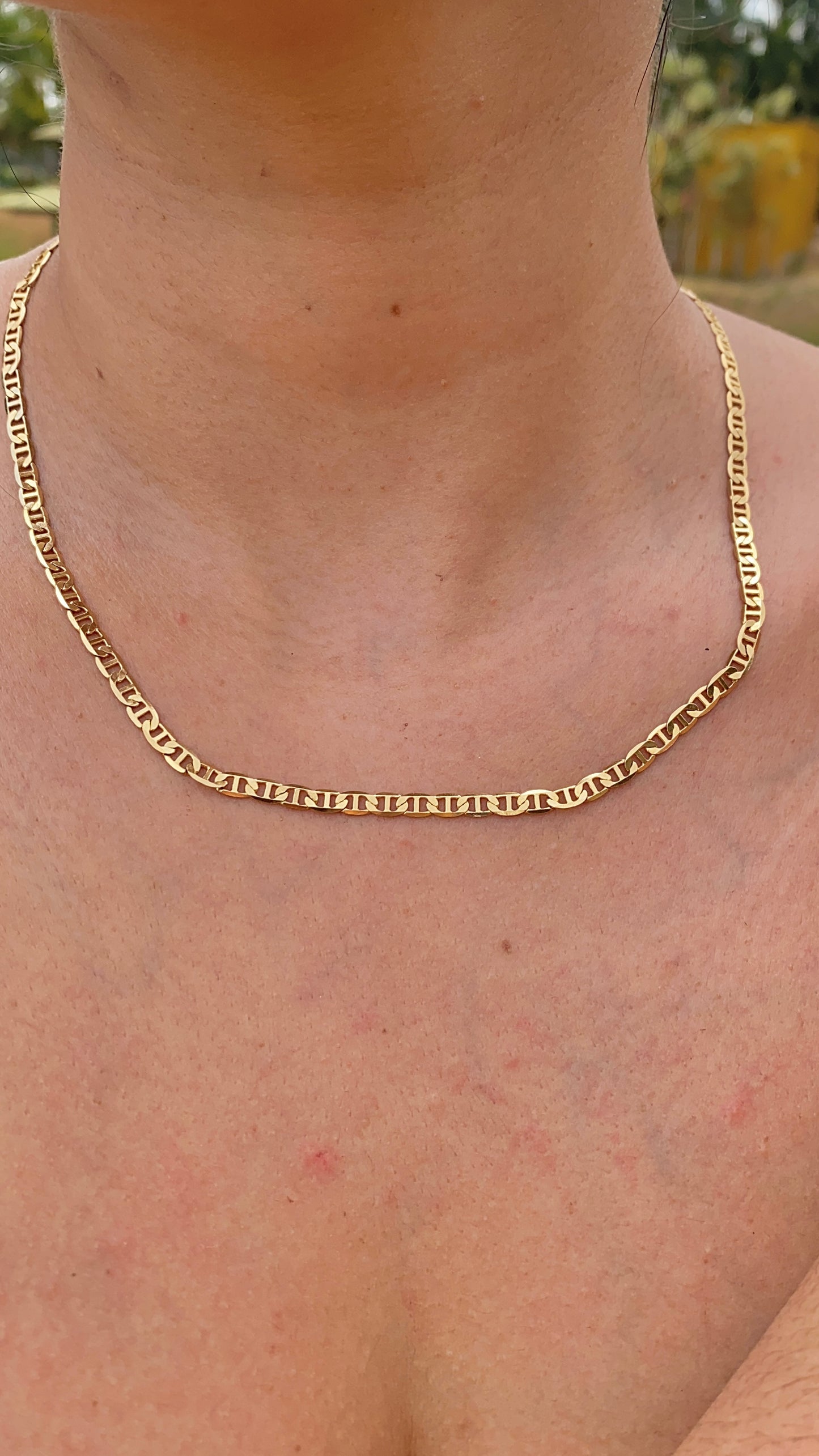 14K Gold Filled Necklace 20" Bracelet 7.5" Mariner Link Womens Mens