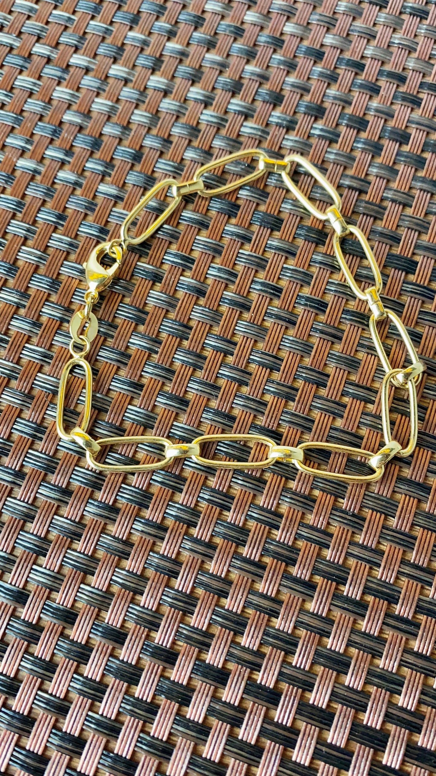 14K Gold Filled Womens Paper Clip Bracelet for Everyday Use Gifts Anniversary Fashion Elegant