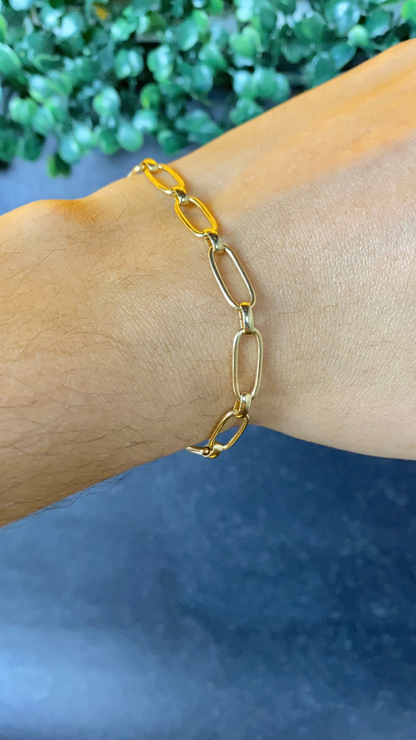 14K Gold Filled Womens Paper Clip Bracelet for Everyday Use Gifts Anniversary Fashion Elegant