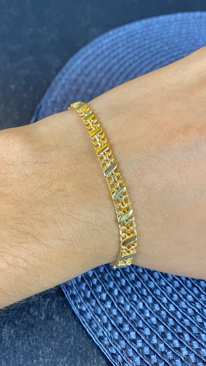 Womens Bismarck Gold Filled Bracelet Elegant Design Gifts for Her 7.75"