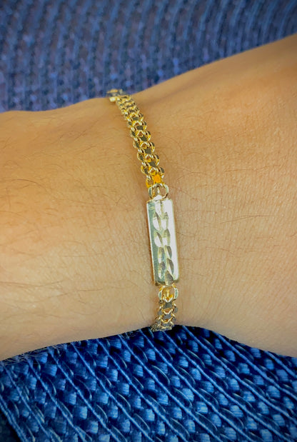 Womens Bismarck Bracelet 7.75" 14K Gold Filled Elegant Fashion