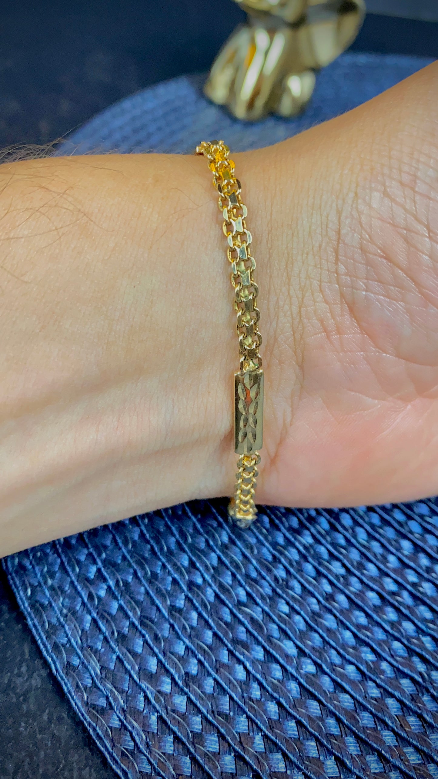 Womens Bismarck Bracelet 7.75" 14K Gold Filled Elegant Fashion