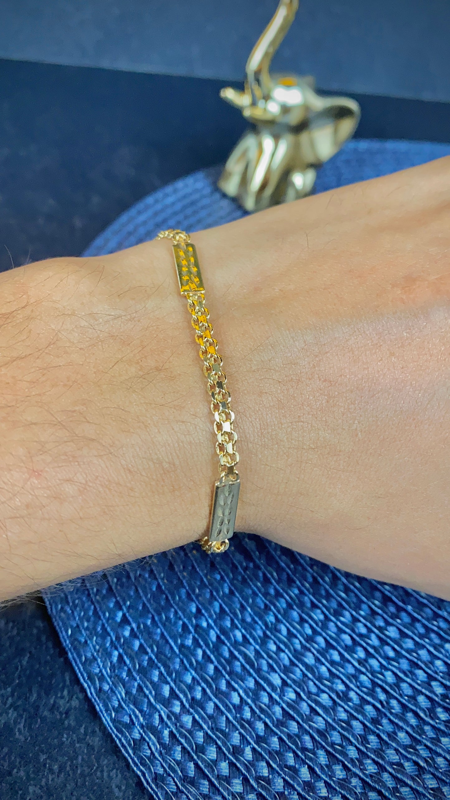 Womens Bismarck Bracelet 7.75" 14K Gold Filled Elegant Fashion