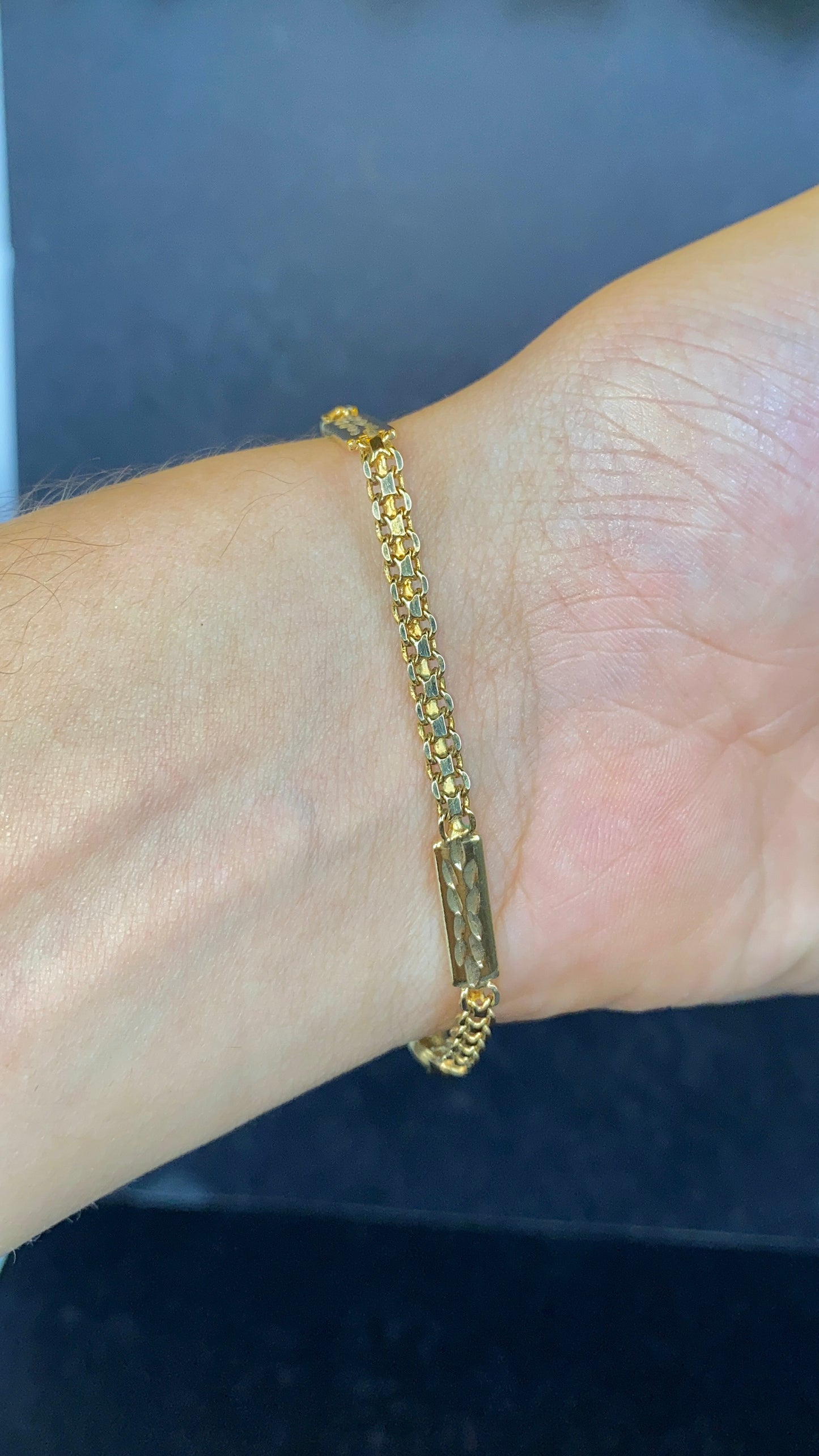 Womens Bismarck Bracelet 7.75" 14K Gold Filled Elegant Fashion