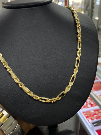 Necklace New Solid Gold 14K Milano Rope Chain 24" 65.67g Gifts Luxurious For Mens and Adults