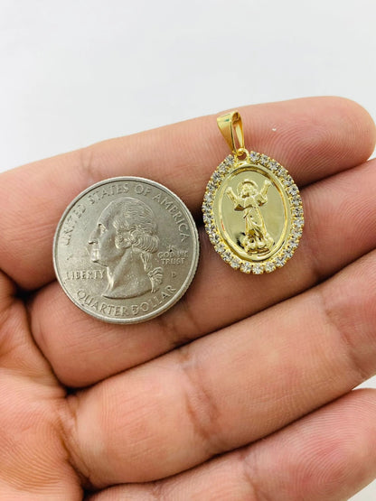 GF Divino Nino Pendant 14K  for Womens Mens Kids 21x16mm  Dije del Divino Nino en Oro - Prime Jewelry 269