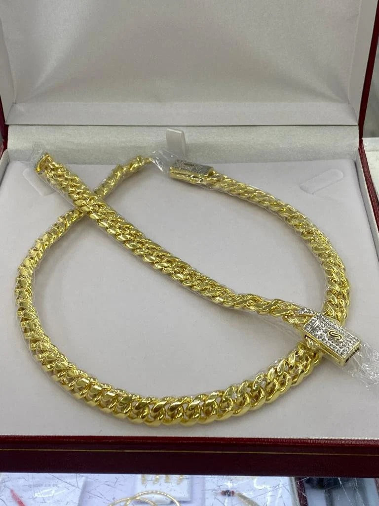 Bracelet Necklace Monaco Curb Chain Brass Jewelry Gigts Stelish Fashion Luxurious For Adults