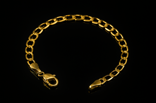 Cuban Curb Bracelet for Everyday Wear Gold Filled 5.75" Unisex Elgant