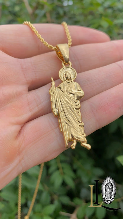 San Judas Necklace 17.5" Pendant Gifts Womens