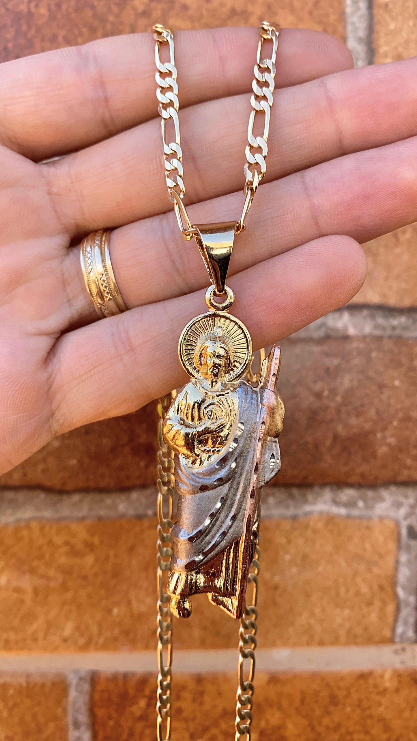 San Judas Necklace 24" Pendant Jewelry For Mens