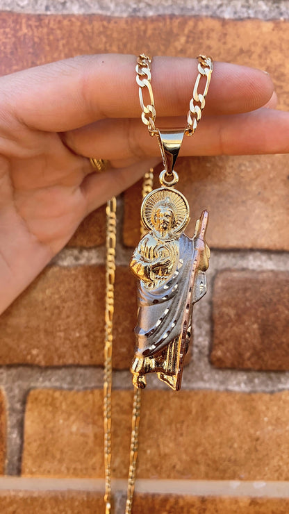 San Judas Necklace 24" Pendant Jewelry For Mens