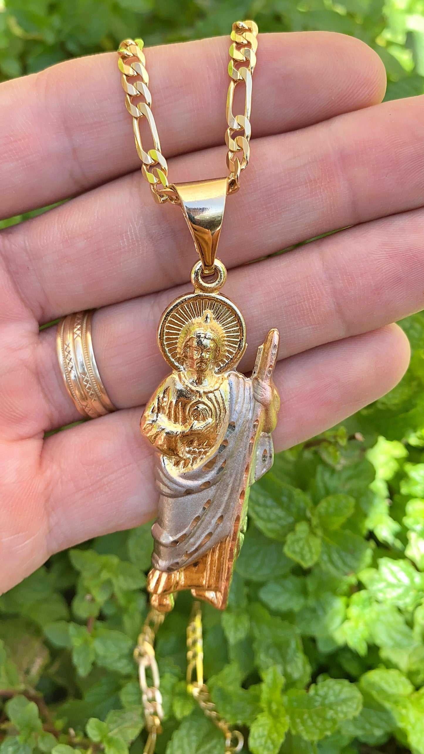 San Judas Necklace 24" Pendant Jewelry For Mens