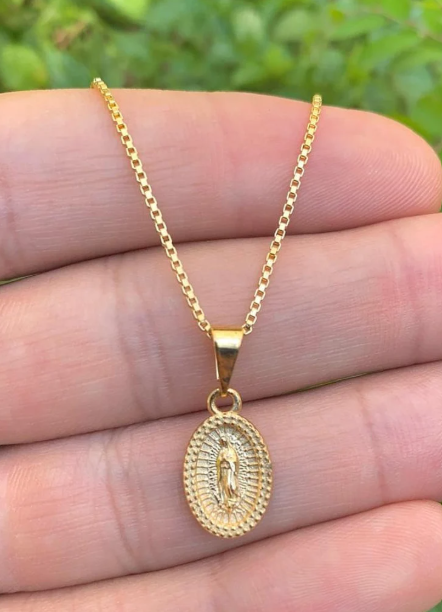 Virgen de Guadalupe Necklace Gifts Everyday For Womens Youth Toddler