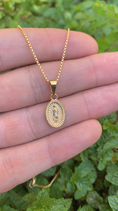 Virgen de Guadalupe Necklace Gifts Everyday For Womens Youth Toddler