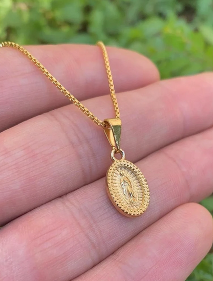 Virgen de Guadalupe Necklace Gifts Everyday For Womens Youth Toddler