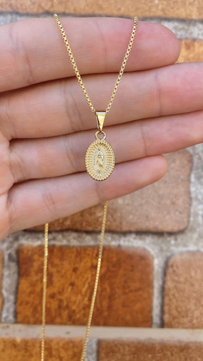 Virgen de Guadalupe Necklace Gifts Everyday For Womens Youth Toddler