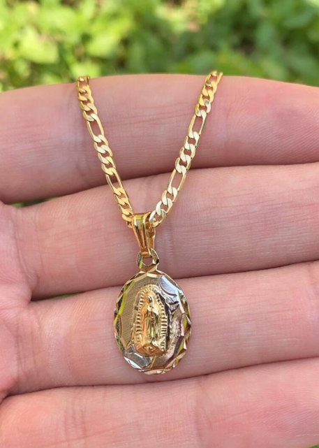 Viirgen de Guadalupe Necklace 20" Gifts For Womens