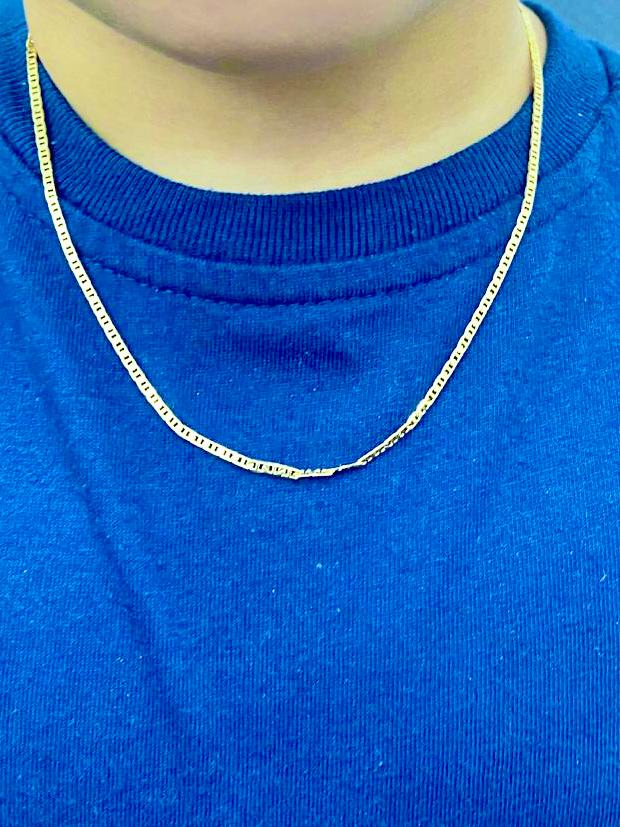 14K Gold Filled Kids Girls Boys Chain 14" 16" 18" Mariner Link