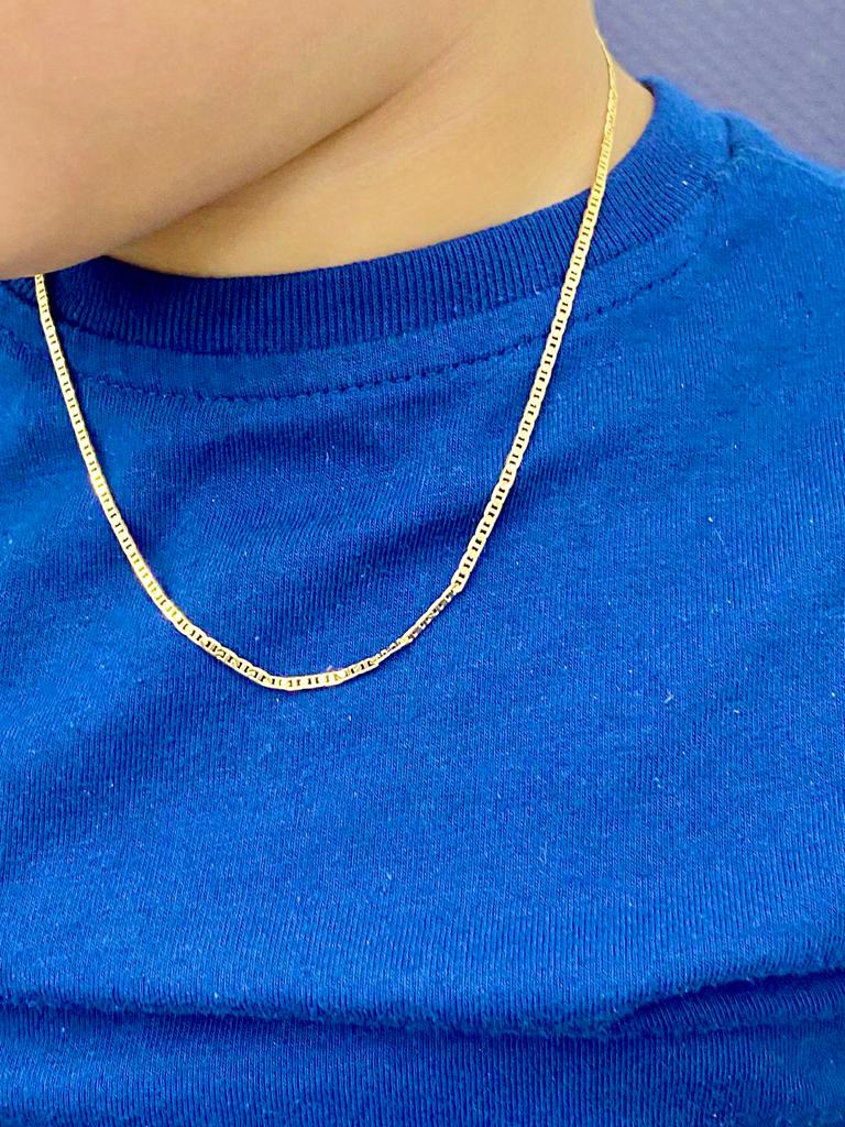 14K Gold Filled Kids Girls Boys Chain 14" 16" 18" Mariner Link