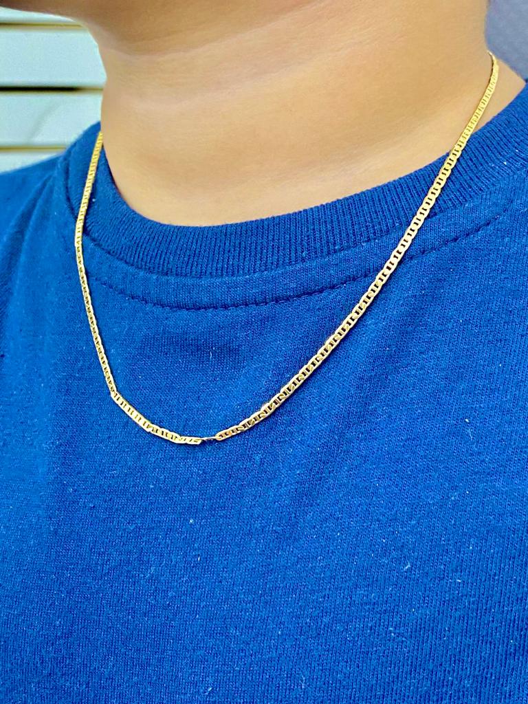 14K Gold Filled Kids Girls Boys Chain 14" 16" 18" Mariner Link